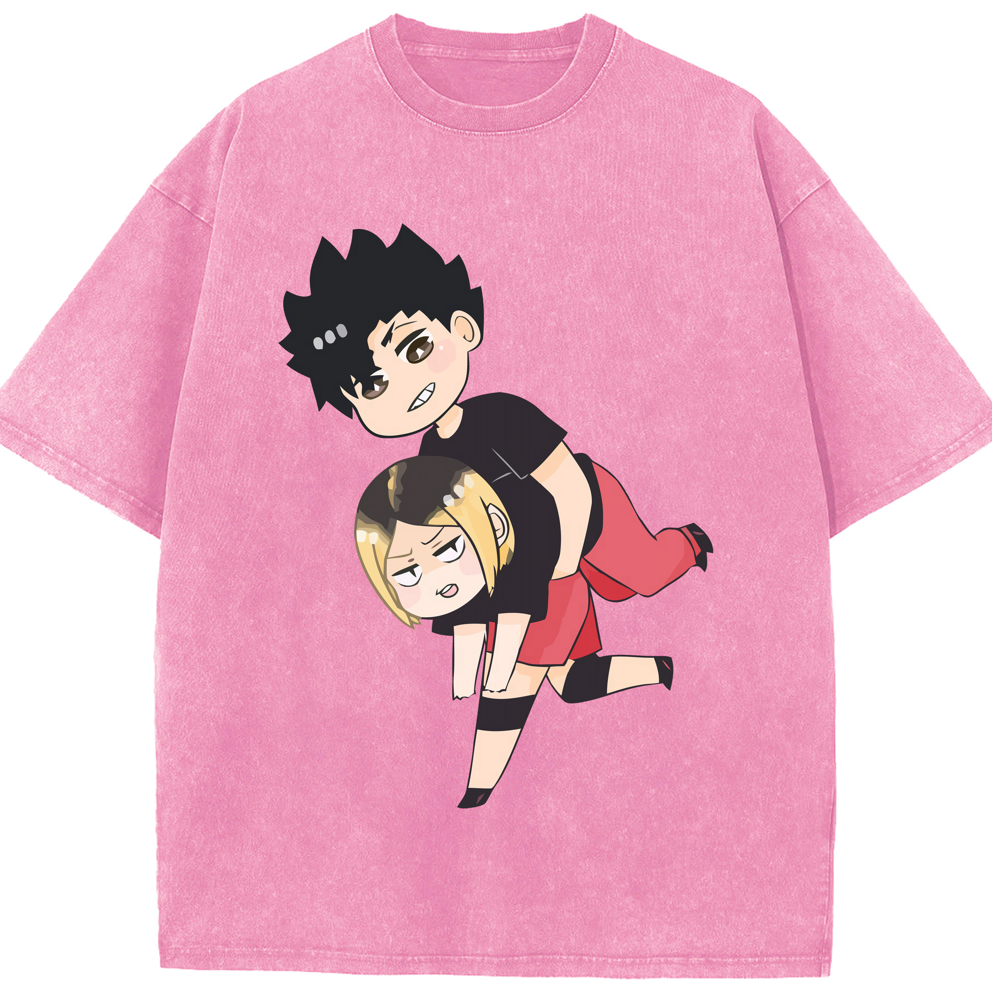 （画像用） ハイキュー!! Haikyu!! 綿100% ヴィンテージ風 半袖Tシャツ（フロントプリント）